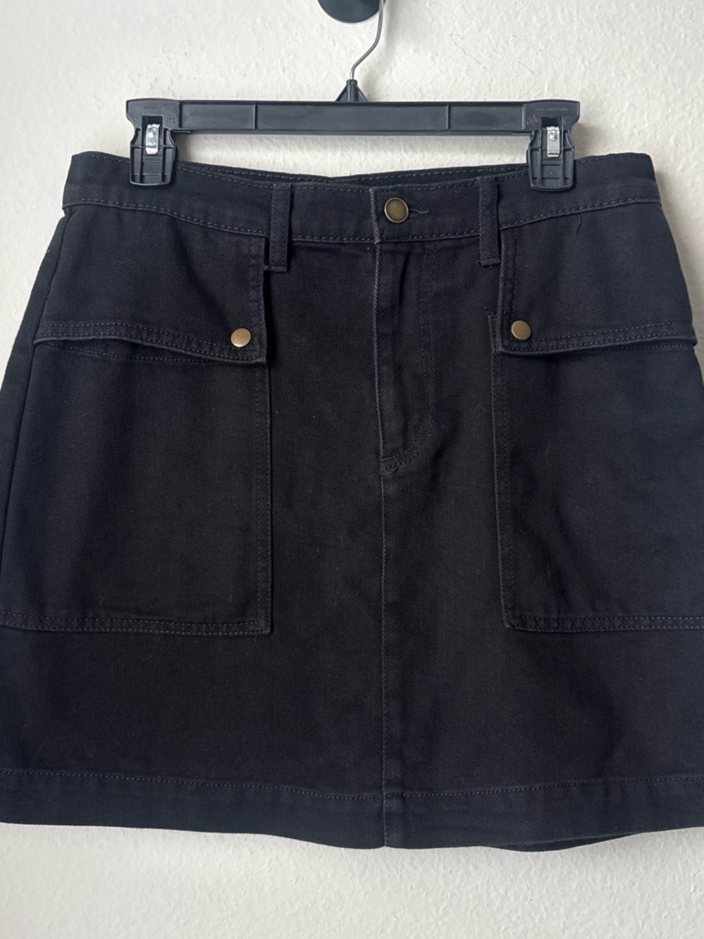 Black A-Line Mini Skirt - Copper Key